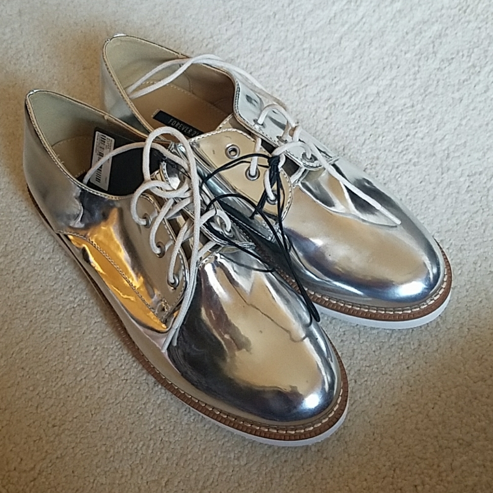F21 Platinum Oxfords